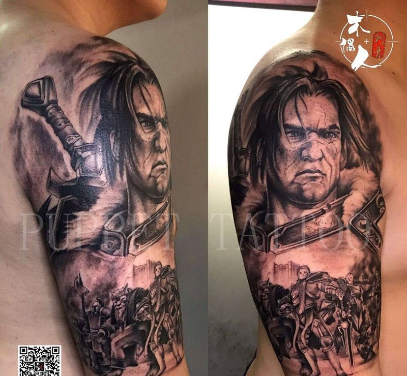 瓦王完成纹身图片