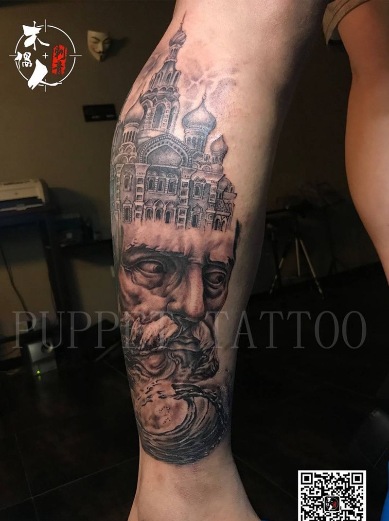 波塞东纹身图片