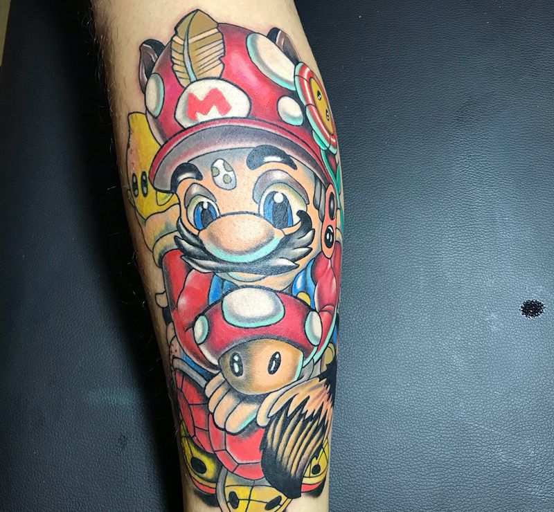 我的最新工作 《马里奥》纹身图片_New School纹身图案