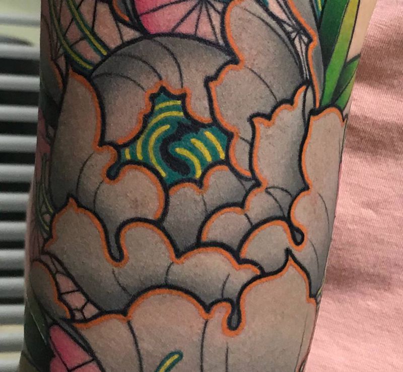 未完待续的纯花臂纹身图片_手臂New School纹身图案