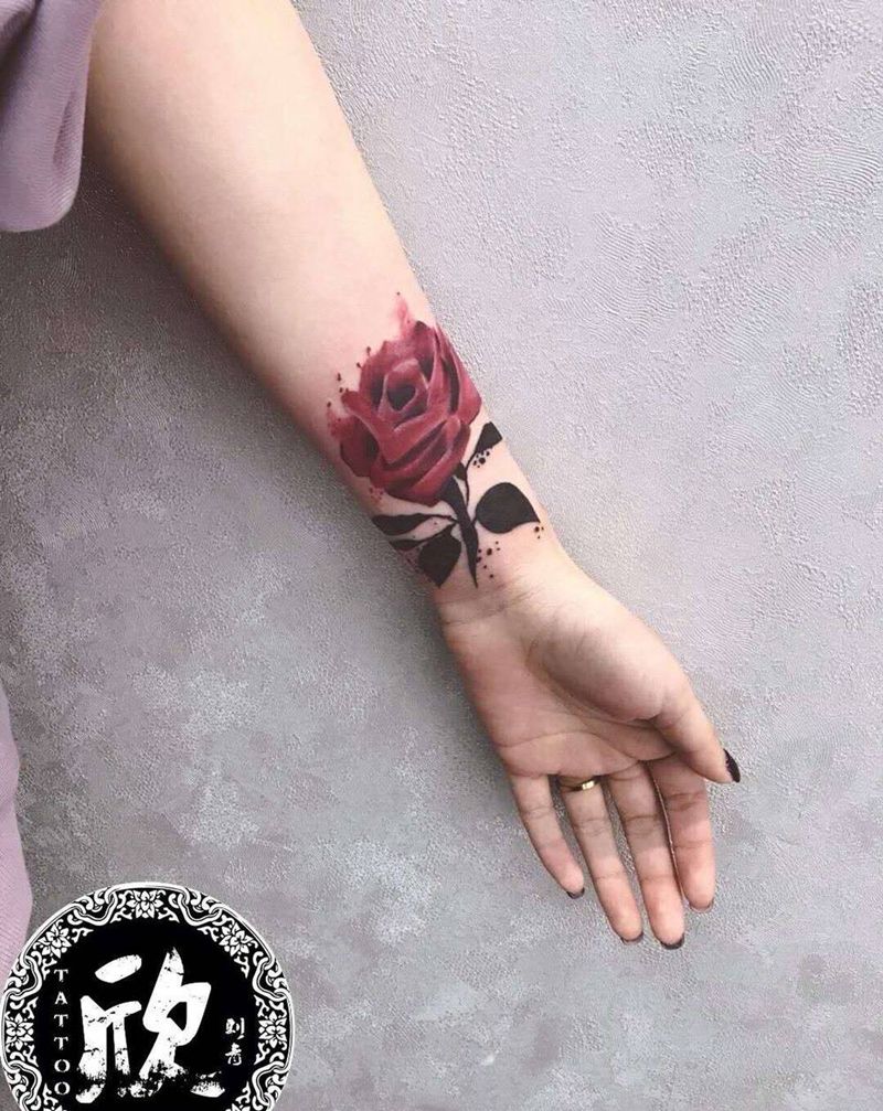 玫瑰纹身图片