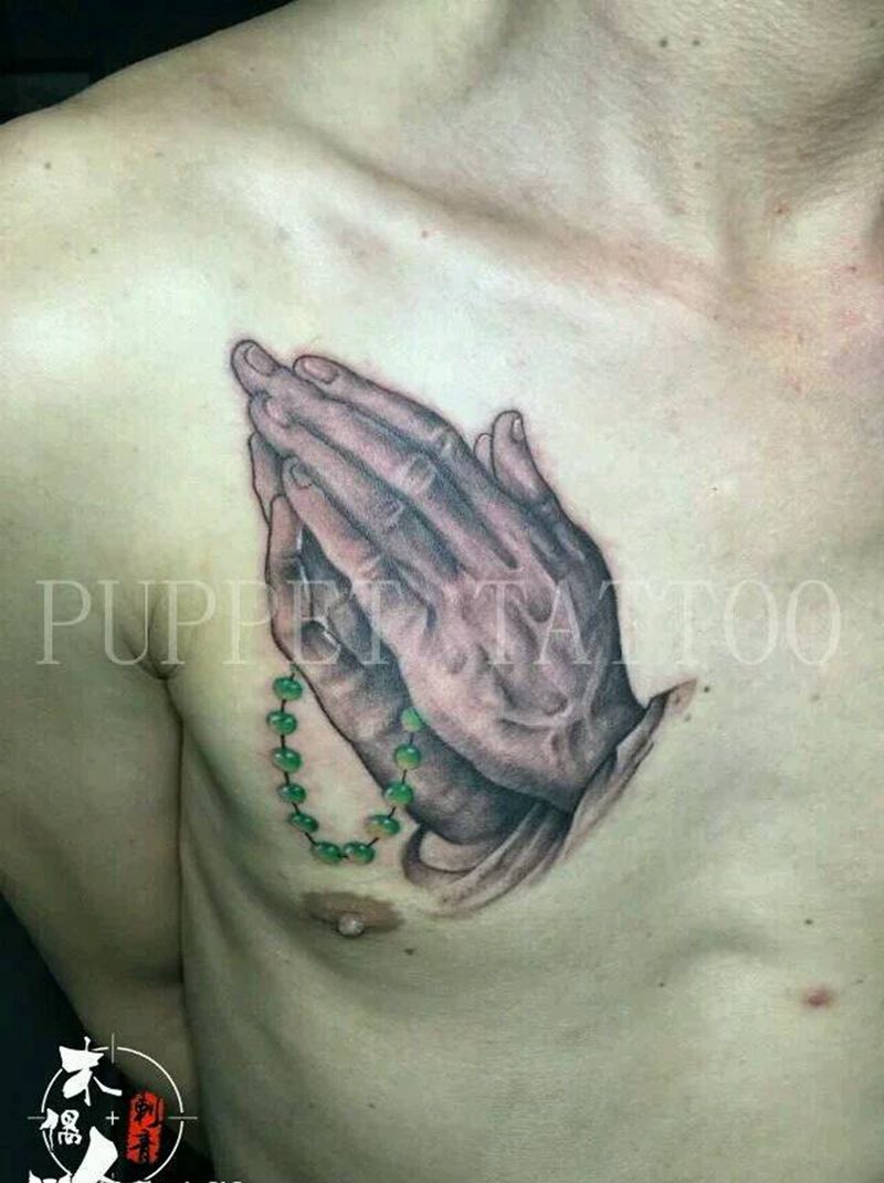 祈祷之手纹身图片