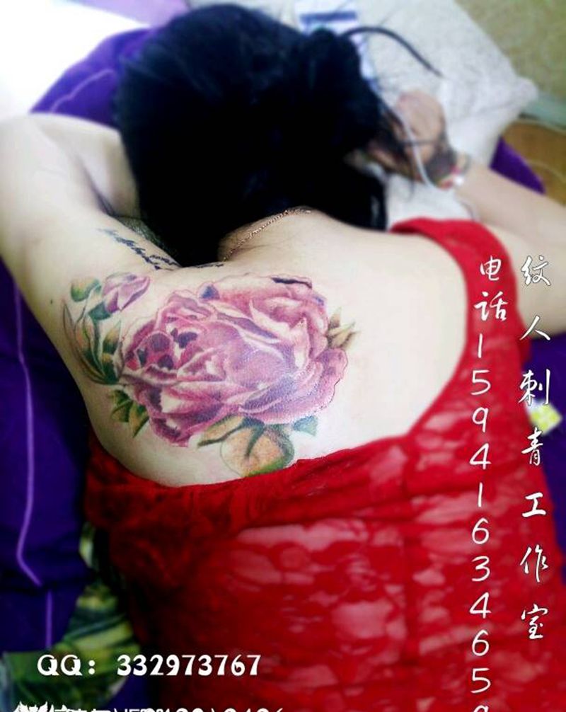 牡丹纹身图片