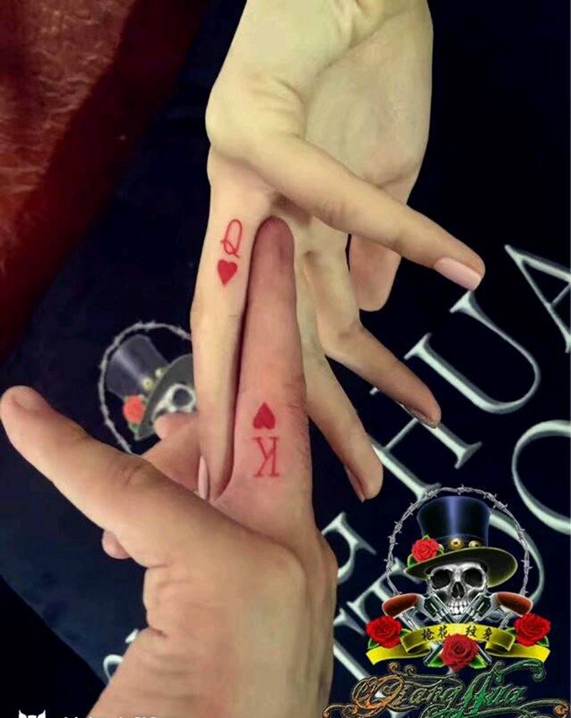 情侣纹身，纹身图片_手部清新图腾原创成品纹身图案