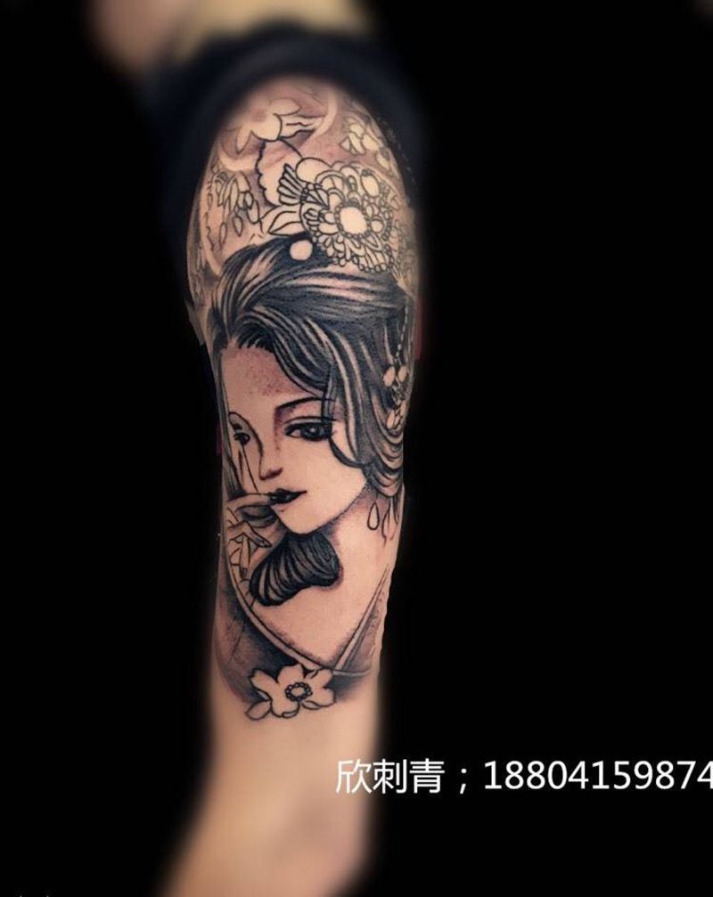 艺妓纹身图片