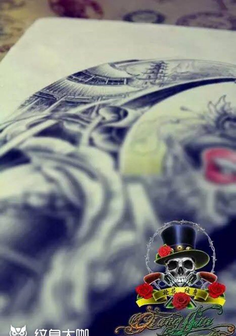 斗战圣佛原创手稿，纹身图片_成品手稿传统鬼神宗教原创手臂肩部腿部背部纹身图案