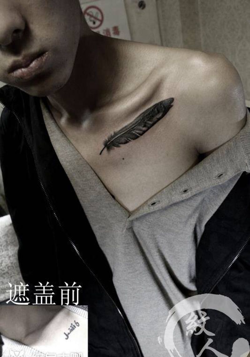 羽毛纹身图片