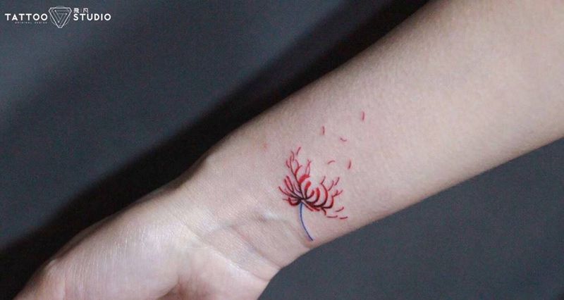 彼岸花一朵纹身图片