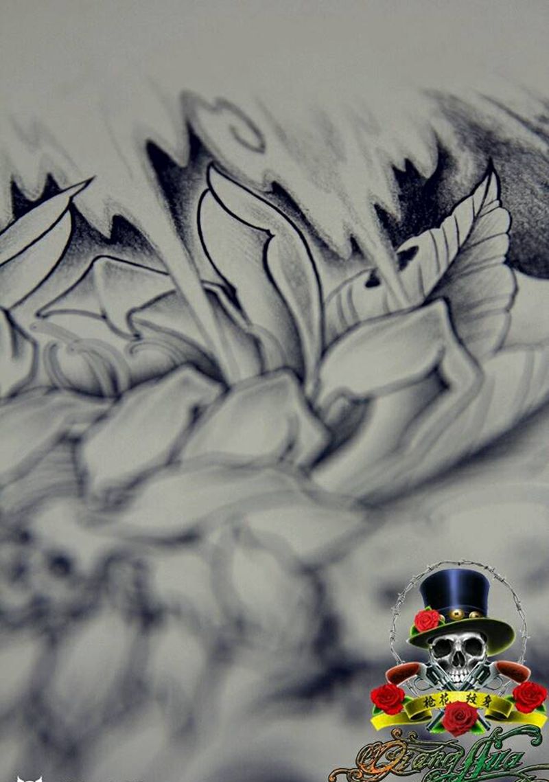 般若纹身图片_传统鬼神宗教原创成品手稿纹身图案