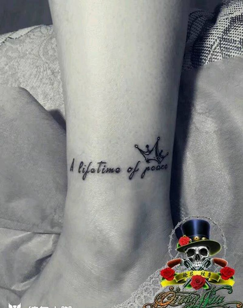 字母纹身图片_脚部清新字符成品纹身图案