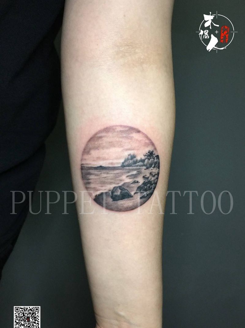 圆形图纹身图片