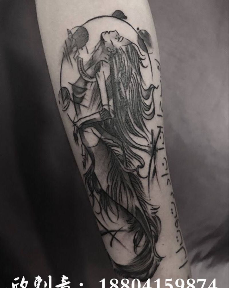 美人鱼纹身图片