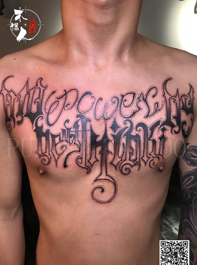 为顾客设计的花体纹身图片