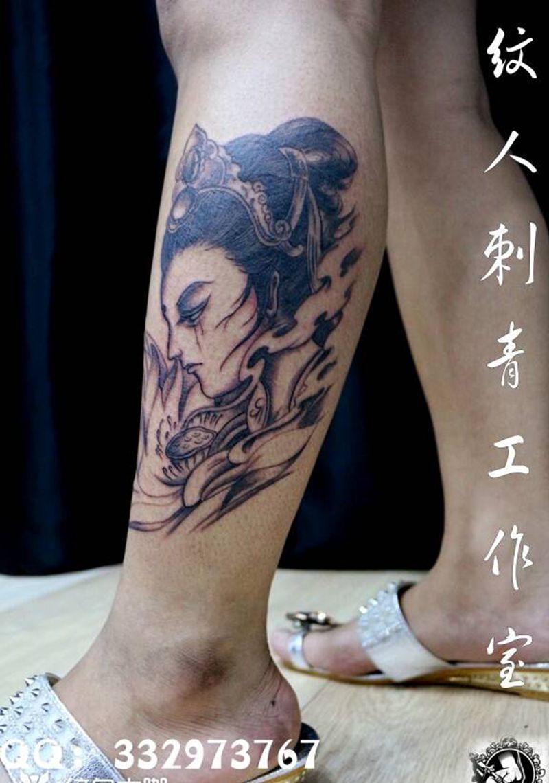 艺妓纹身图片