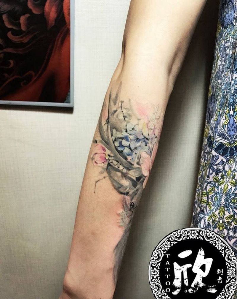 遮盖疤痕纹身图片