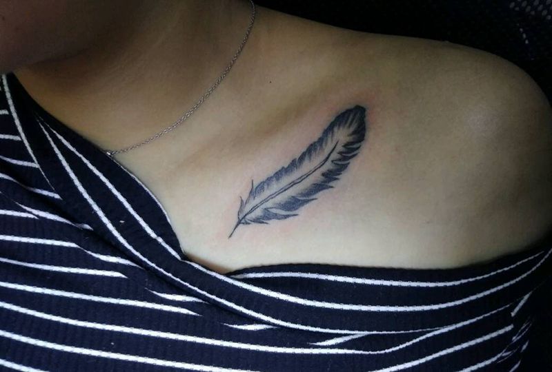 羽毛纹身图片