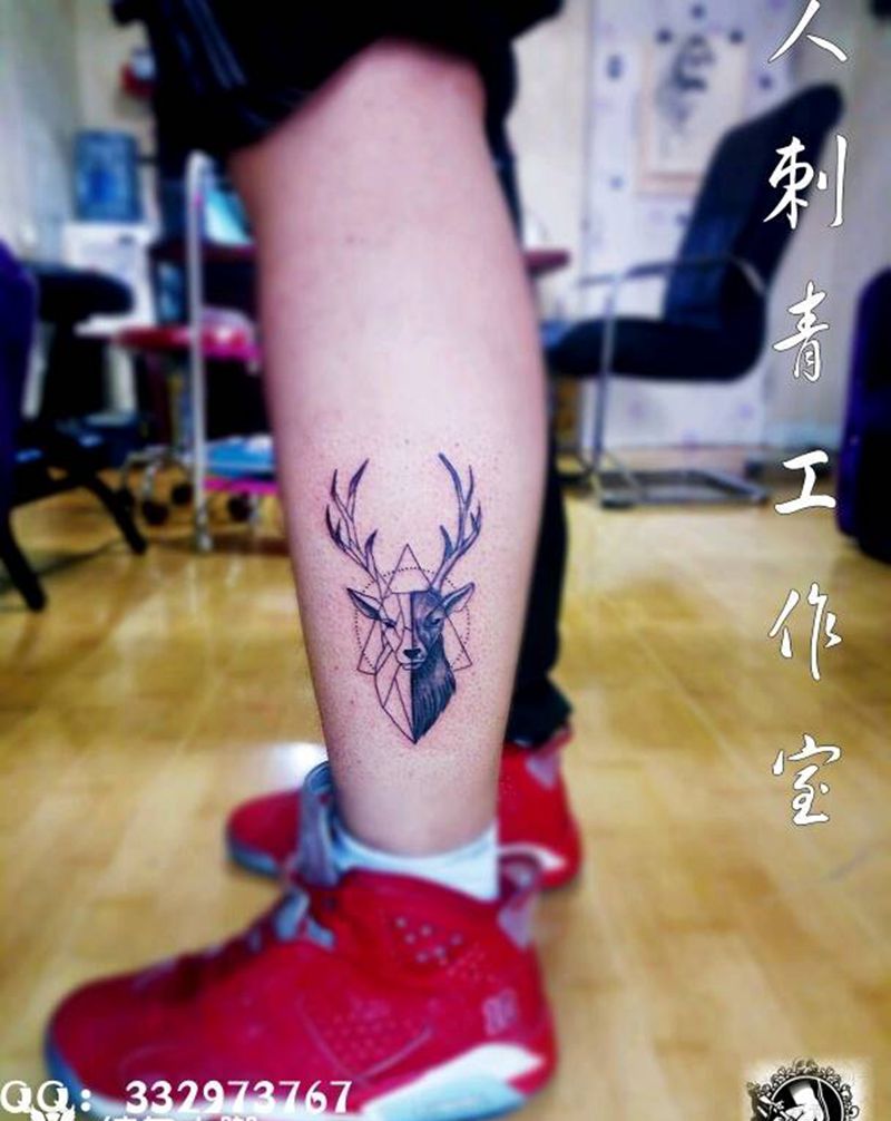 麋鹿纹身图片