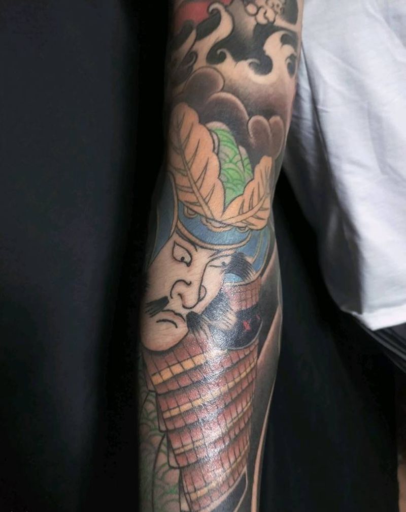 遮盖纹身图片_手臂老传统新传统纹身图案