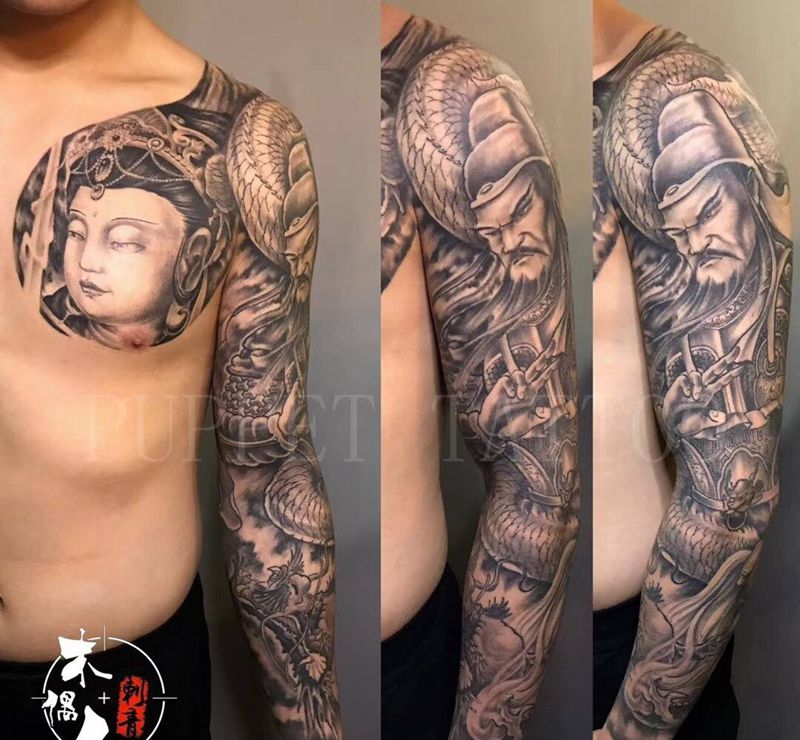 武财神纹身图片