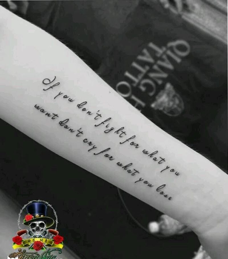 字纹身图片_手臂清新图腾成品纹身图案