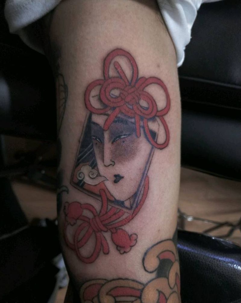 御守纹身图片_手臂老传统新传统纹身图案