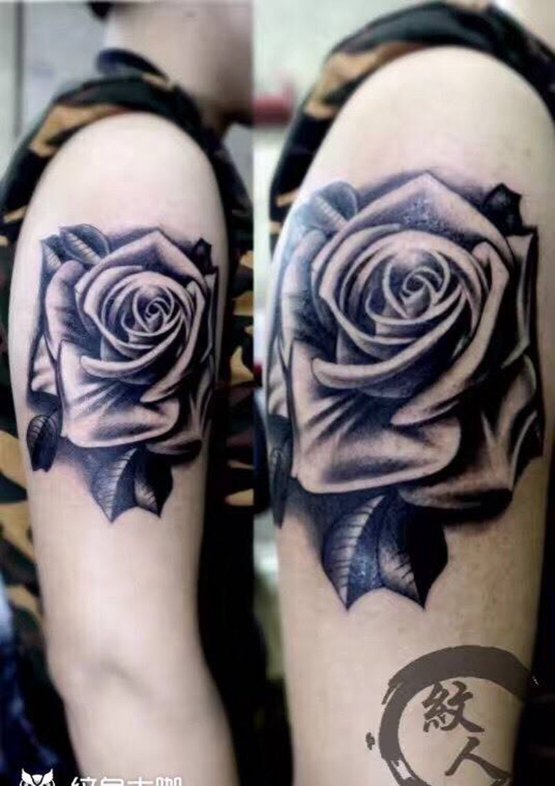 玫瑰纹身图片