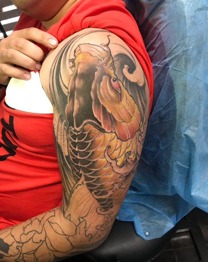 小黄鱼纹身图片