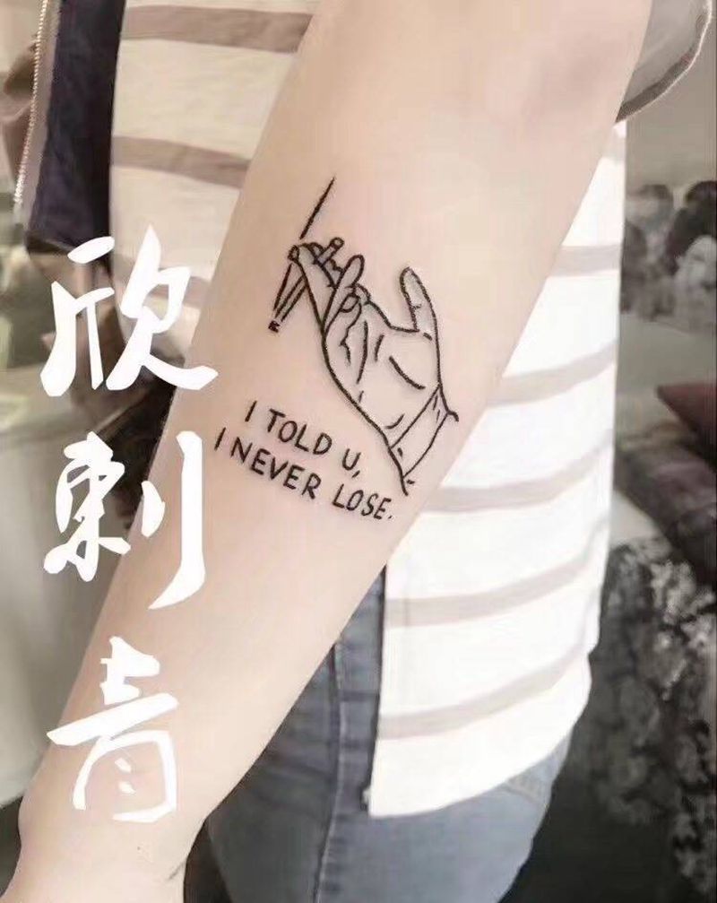 线条图案纹身图片