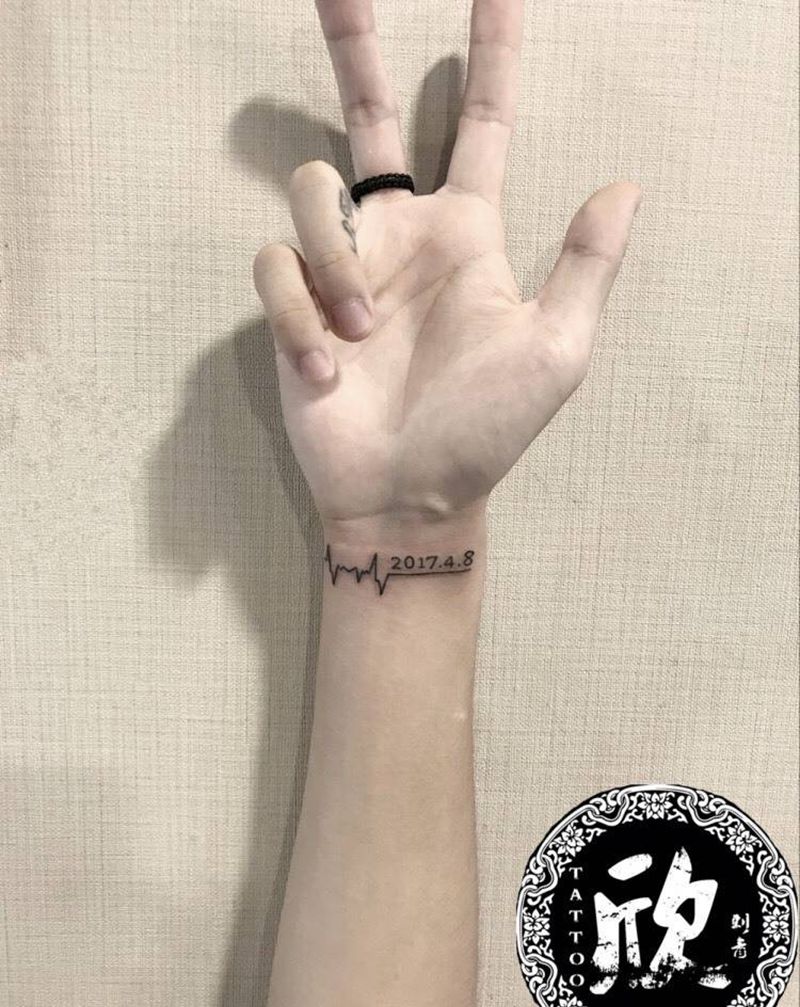 手腕英文纹身图片
