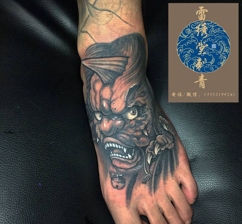 唐狮子纹身纹身图片