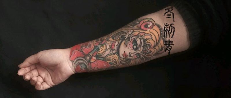 美少女战士纹身图片_手臂New School纹身图案