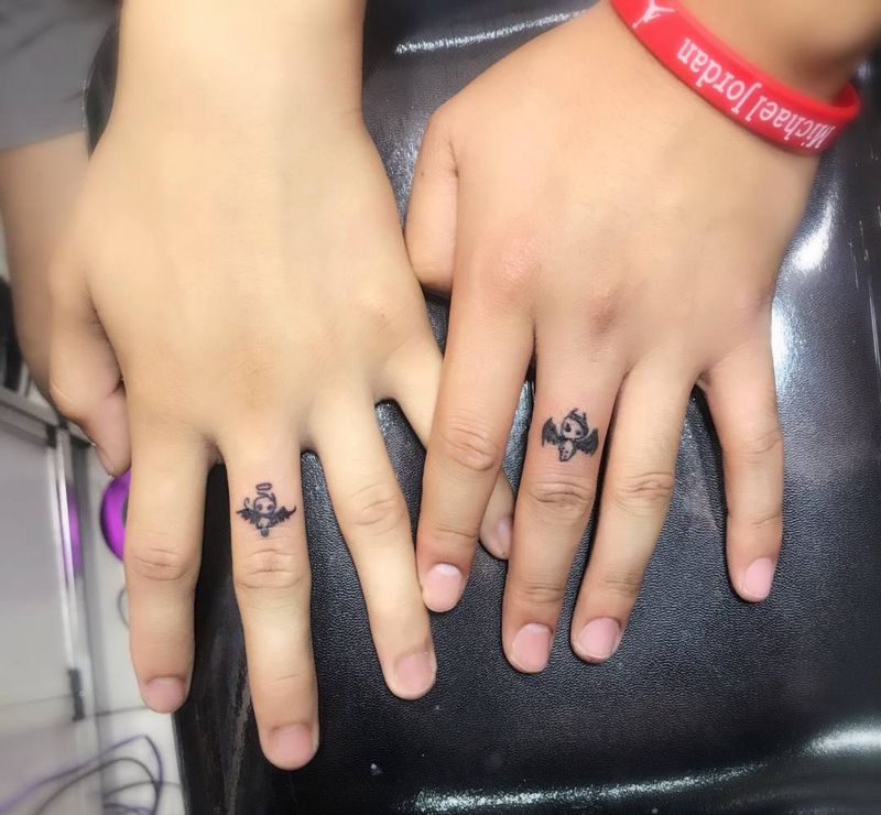 天使恶魔纹身图片