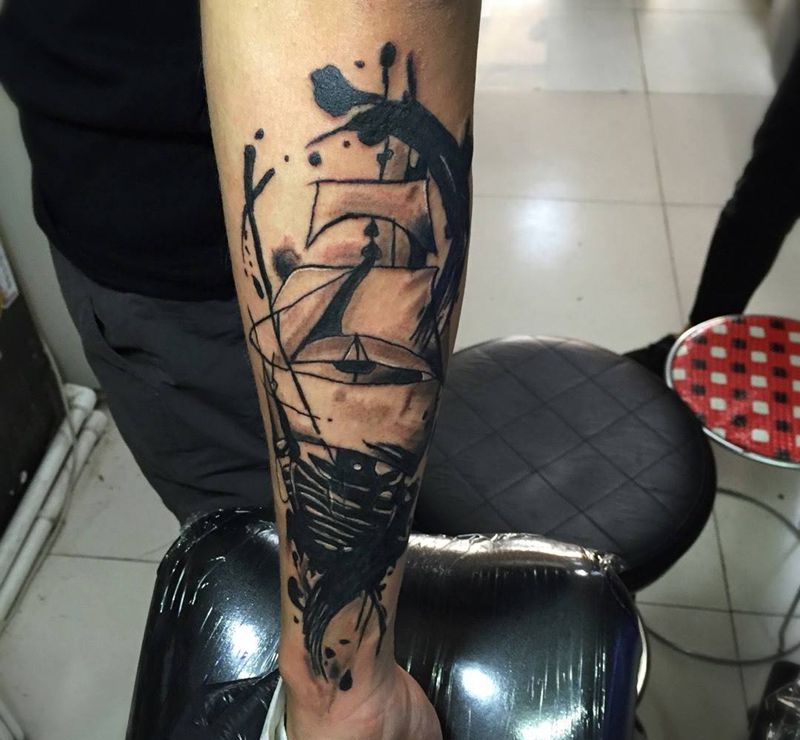 船纹身图片