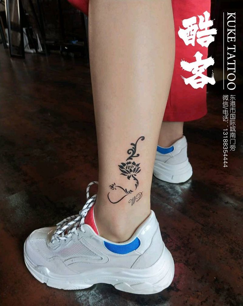 图腾花纹身图片