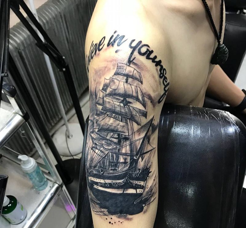 船纹身图片
