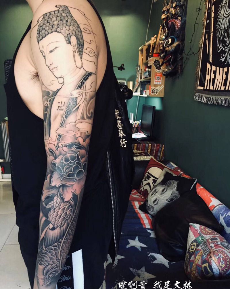 未完成纹身图片_手臂纹身图案