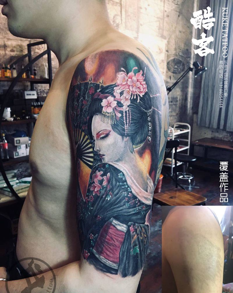 覆盖纹身图片_肩部纹身图案