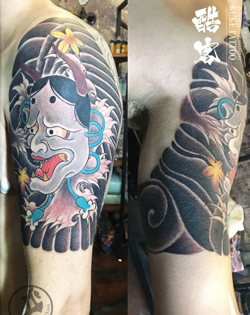 添加纹身图片_肩部纹身图案