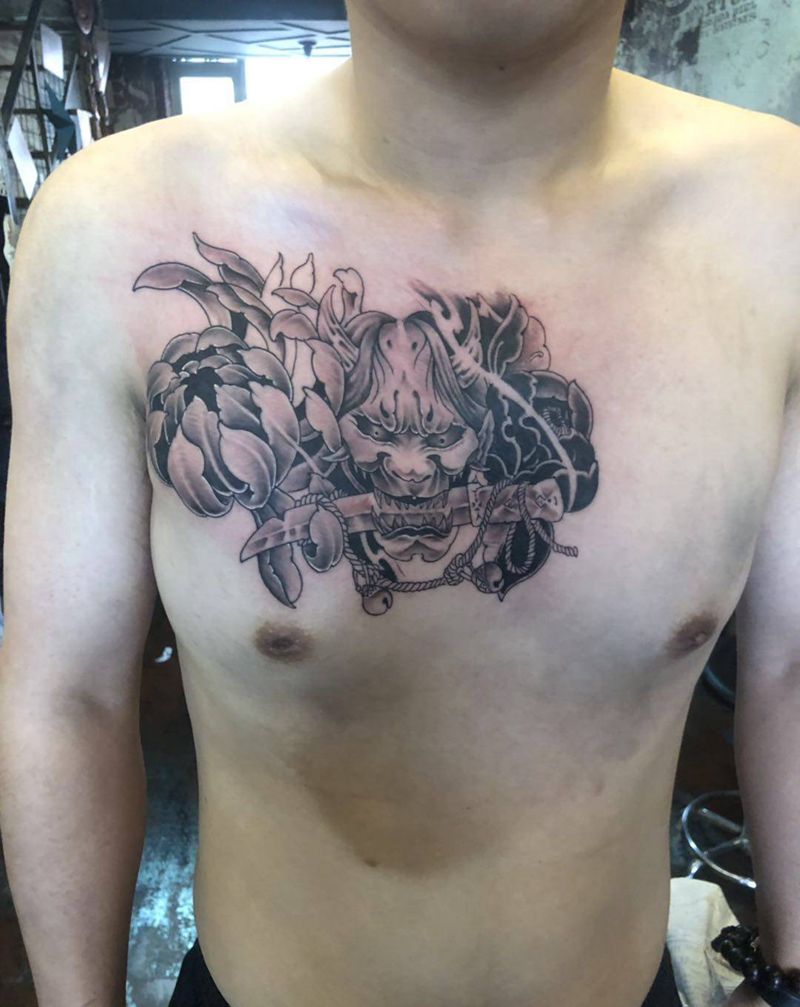 胸部纹身图片_胸部纹身图案