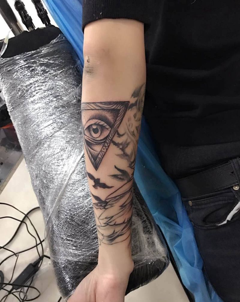 欧美包小臂纹身图片