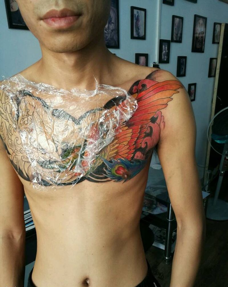 遮盖未完成纹身图片