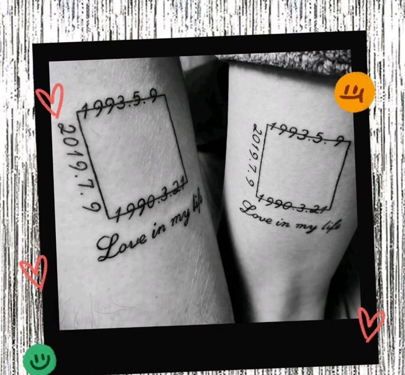 家庭纹身图片_脚部腿部点刺几何纹身图案