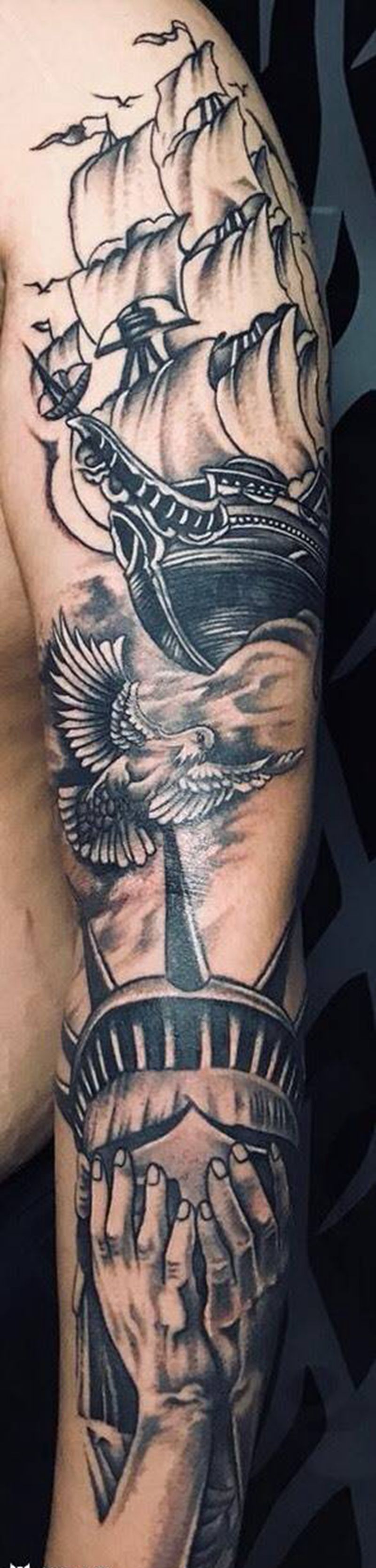 欧美花臂纹身图片