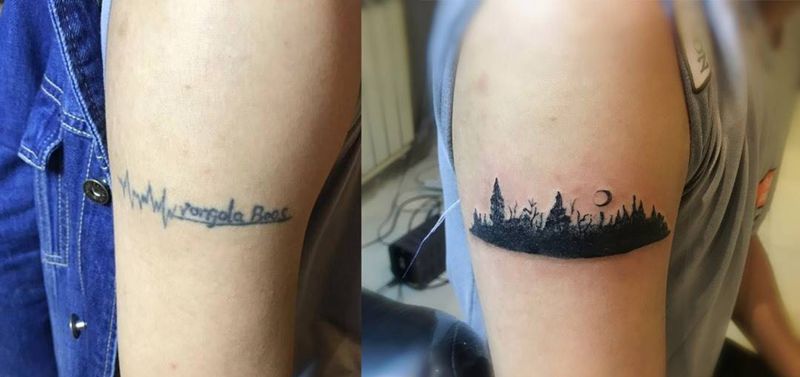 覆盖字母纹身图片