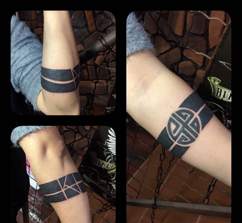 胳膊图腾纹身图片