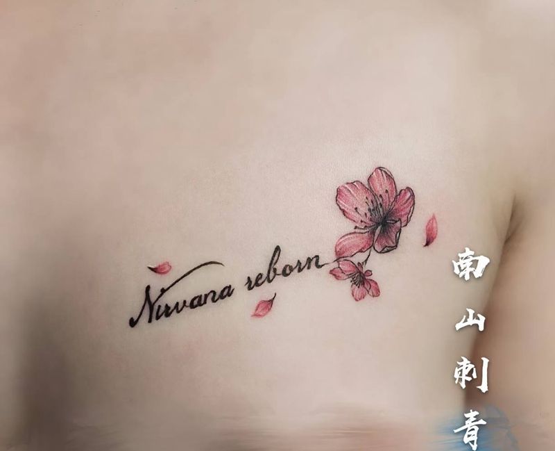 话纹身图片_手臂胸部水墨水彩纹身图案