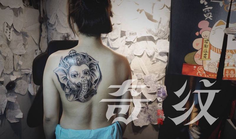 象神纹身图片
