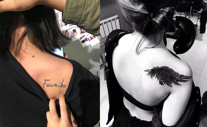 覆盖字母纹身图片