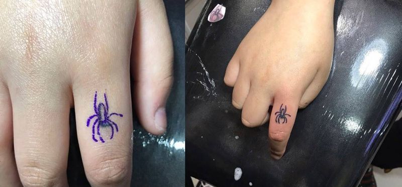 覆盖字母纹身图片