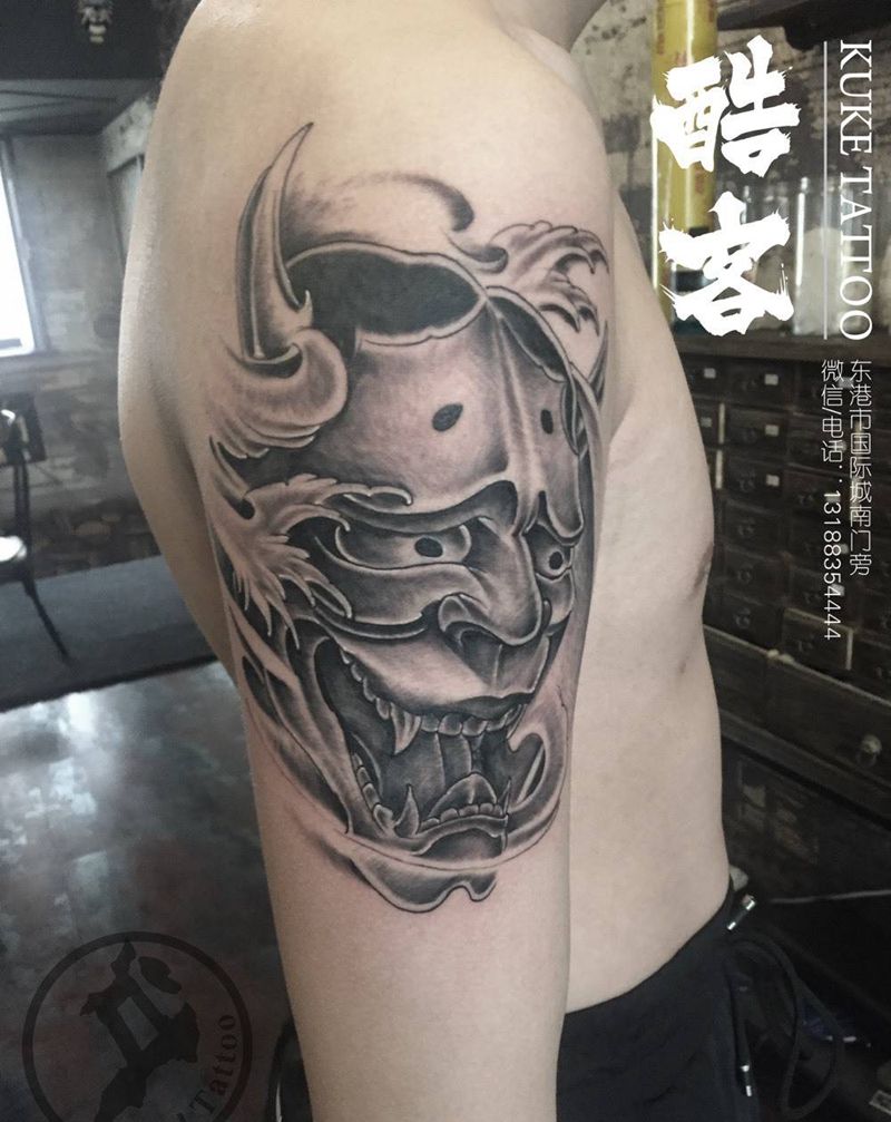 大臂般若纹身图片